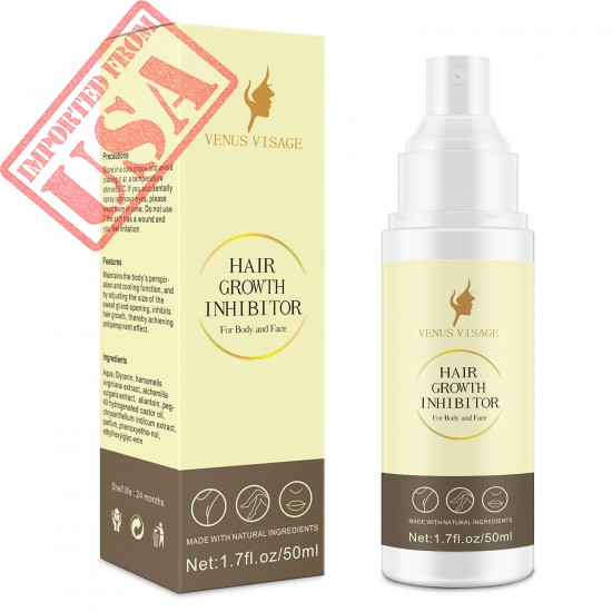 Hair Growth Inhibitor 50ml Upgraded,Hair Stop Growth Spray,Non-Irritating Painless Hair Inhibitor Spray for Body and Face,Underarm,Arm,Leg for Men and Women