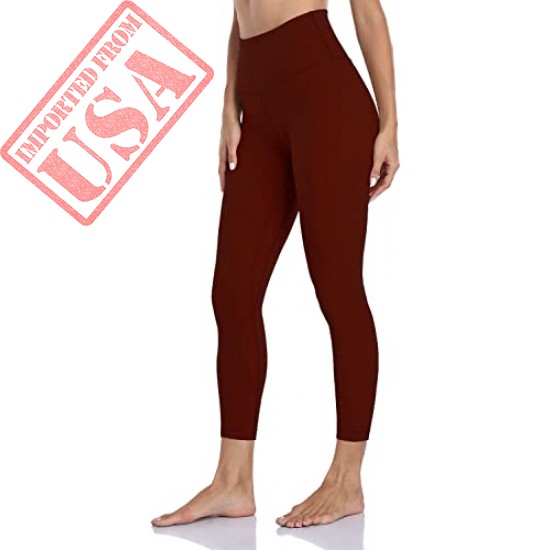 Hawthorn Athletic Women's Essential High Waist Yoga Pants Active 7/8 Length Legging with Side