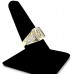 Real 10K Solid Yellow Gold Mens Scorpio Style Square Ring With CZ