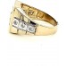 Real 10K Solid Yellow Gold Mens Scorpio Style Square Ring With CZ