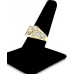 Real 10K Solid Yellow Gold Mens Scorpio Style Square Ring With CZ