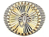 Real 10K Solid Yellow Gold Mens Scorpio Style Round Ring With CZ