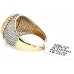 Real 10K Solid Yellow Gold Mens Scorpio Style Round Ring With CZ