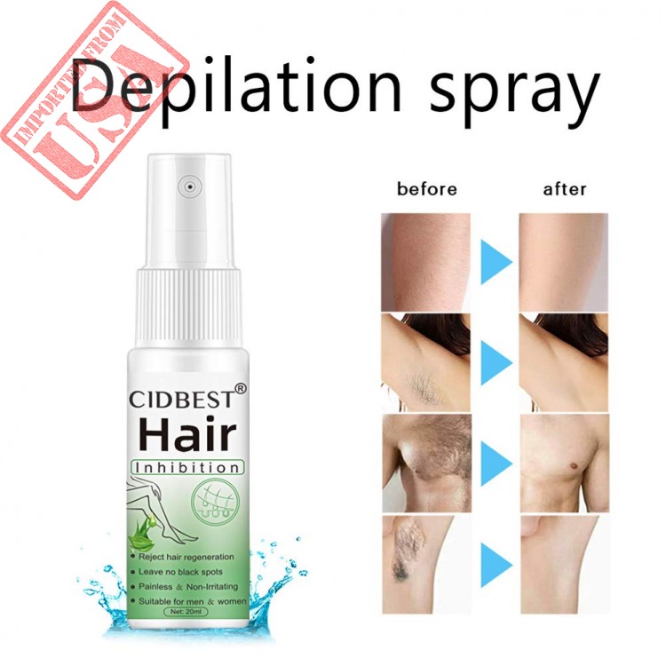 Hair Inhibitor, Hair Removal Spray, Painless Hair Stop Spray, Permanent Hair  Removal Spray, for Men ＆
