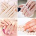 500 Pcs False Acrylic nails Full Cover French Artificial Nails Tip 10 Sizes with Box (natural)