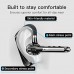 Bluetooth Headset V5.0 Honshoop Dual-Mic Noise Cancelling Bluetooth Earpiece Talking Compatible Cellphones Work for Business/Workout/Driving/Office(Black)