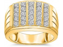 1.50 Ct. Diamond Ring for Men in 10kt Yellow Gold Round Diamond