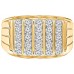 1.50 Ct. Diamond Ring for Men in 10kt Yellow Gold Round Diamond