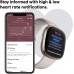 Fitbit Sense Advanced Smartwatch with Tools for Heart Health, Stress Management & Skin Temperature Trends, White/Gold, One Size (S & L Bands Included)