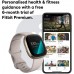 Fitbit Sense Advanced Smartwatch with Tools for Heart Health, Stress Management & Skin Temperature Trends, White/Gold, One Size (S & L Bands Included)