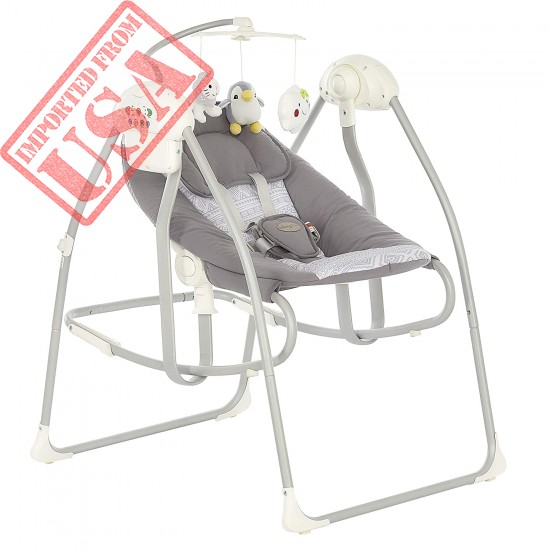 Dream On Me Sway 2in1 Cradling Swing & Rocker, Grey