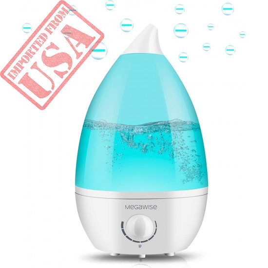 MEGAWISE Cool Mist Humidifiers for Bedroom, BabyRoom, Office and Plants, 0.5 Gal Essential Oil Diffuser with Adjustable Mist Output, 25dB Quiet Ultrasonic Humidifiers, Up to 10H, Easy to Clean