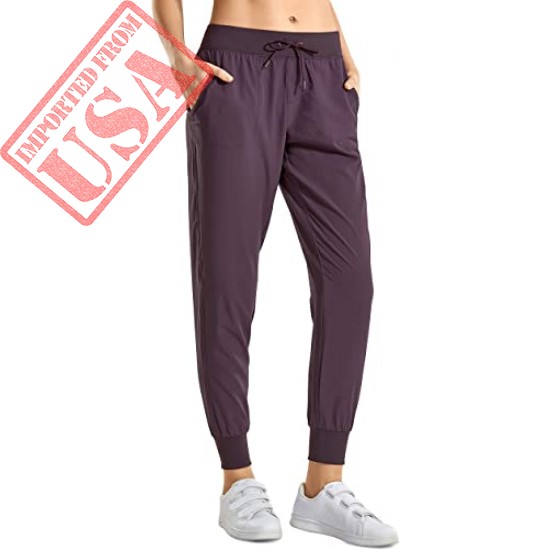 CRZ YOGA Women's Lightweight Joggers Pants with Pockets Drawstring Workout Running Pants with Elastic Waist