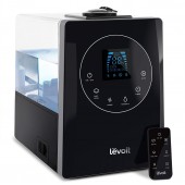 LEVOIT Humidifiers for Large Room Bedroom (6L), Warm and Cool Mist Ultrasonic Air Vaporizer for Home Whole House Babies, Customized Humidity, Remote Control, Whisper-Quiet (Black)