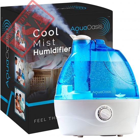 AquaOasis™ Cool Mist Humidifier {2.2L Water Tank} Quiet Ultrasonic Humidifiers for Bedroom & Large room - Adjustable -360° Rotation Nozzle, Auto-Shut Off, Humidifiers for Babies Nursery & Whole House