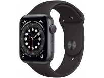 New Apple Watch Series 6 (GPS, 44mm) - Space Gray Aluminum Case with Black Sport Band