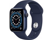 New Apple Watch Series 6 (GPS, 40mm) - Blue Aluminum Case with Deep Navy Sport Band