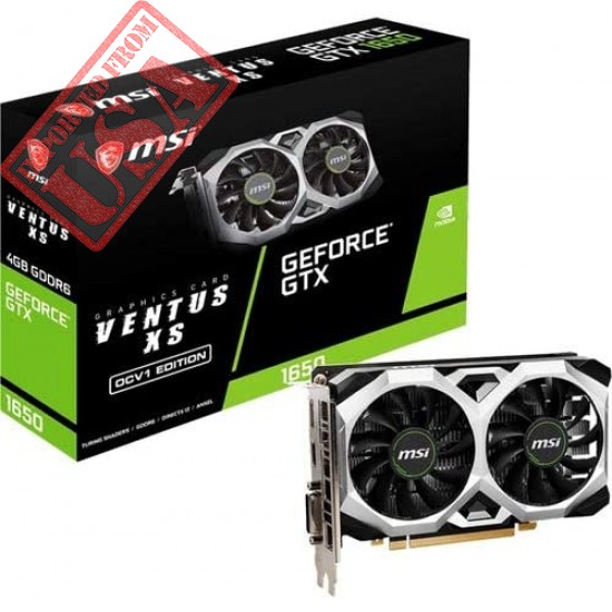 MSI Gaming GeForce GTX 1650 128-Bit HDMI/DP/DVI 4GB GDRR6 HDCP Support DirectX 12 VR Ready OC Graphics Card (GTX 1650 D6 Ventus XS OCV1)