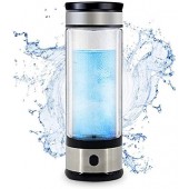 Lonruis Hydrogen Rich Water Cup,PEM Technology Ionizer,Portable USB Rechargeable Ionized Water Generator Anti Aging Antioxidant Glass Bottle- 350ml