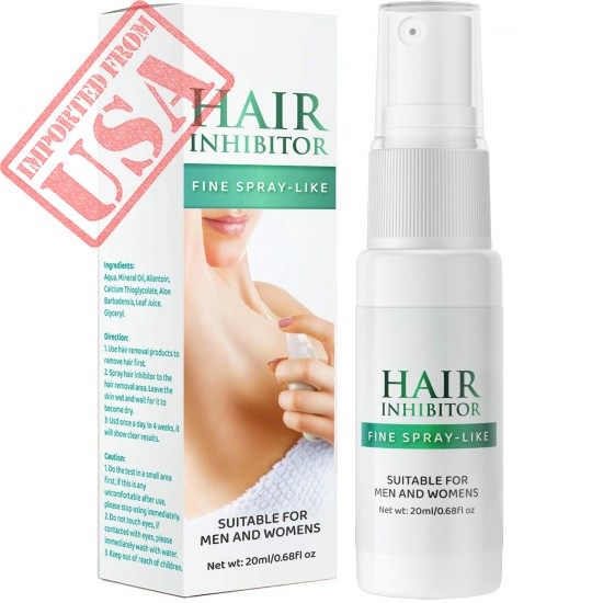 Nopunzel Hair Inhibitor- Hair Stop Growth Spray - Natural Ingredient to Inhibit and Reduce to Stop Hair Growth - Safe for Face, Arm, Leg, Armpit Use - Smooth Your Skin