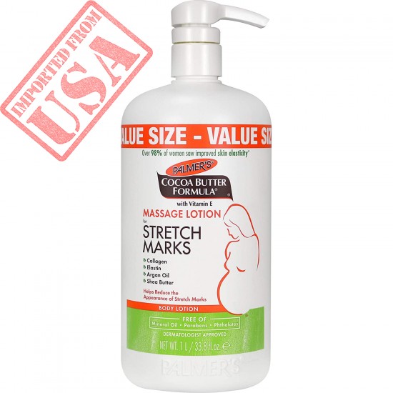 Palmer's Cocoa Butter Formula Massage Lotion for Stretch Marks and Pregnancy Skin Care, 33.8 Ounce