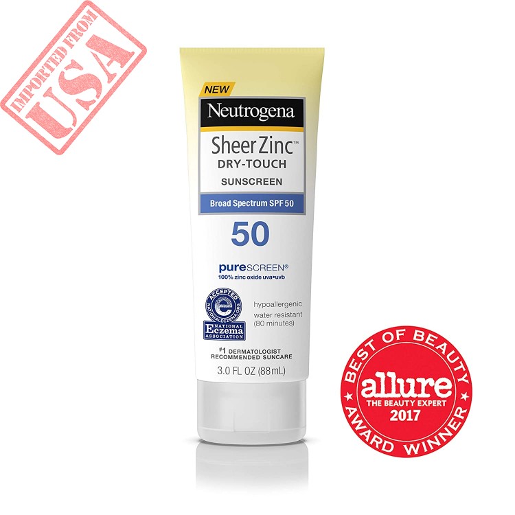 neutrogena sheerzinc oxide mineral sunscreen spf 50