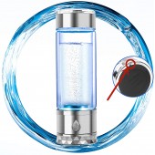 N.P Hydrogen Water Bottle Generator with Dual Chamber,PEM and SPE Technology,Up to 1700PPB,Portable Hydrogen Water Maker,Hydrogen Water Machine,New Technology Glass (a)