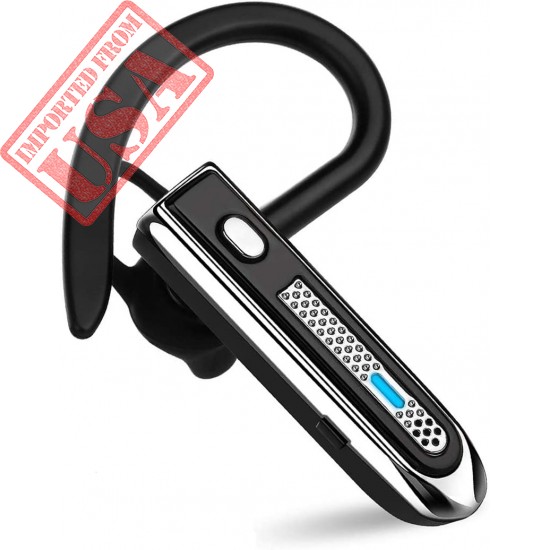 HonShoop Bluetooth Headset， Wireless Bluetooth Earpiece V5.0 Hands-Free Earphones Ultralight Hands Free Business Earphone with Mic for Business/Office/Driving (Black)