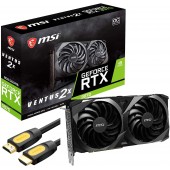 MSI GeForce RTX 3070 Ventus 2X OC Gaming Graphics Card, 8GB GDDR6, Ray Tracing, VR Ready, PCIe 4.0, 3X DisplayPort 1.4, 1x HDMI 2.1 8K, TORX Fan 3.0, Overclocked, Mytrix HDMI Cable