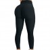 Dndnchun Women Ruched Yoga Pants Butt Lifting High Waist Tummy Control Gym Leggings for Glutes Workout Running Fitness Black