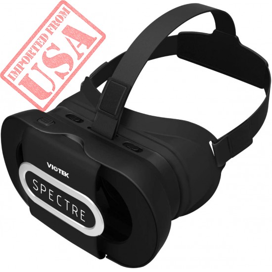 VIOTEK Spectre VR Headset for Smartphones (4.5 to 6 Inches) | Foldable, Lightweight & Comfortable for eLearning, Virtual Tours, at-Home Students | Adjustable IPD & Single Capacitive Button (Black)