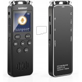 2021 Upgrade 48GB Digital Voice Recorder 1536kbps Mini Audio Recorder for Conference, Meeting Interview, Transferred USB Files / 3.5mm Plug / MP3 Player / Password / Variable Speed ​​/ Cycle Play Mode