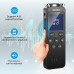 2021 Upgrade 48GB Digital Voice Recorder 1536kbps Mini Audio Recorder for Conference, Meeting Interview, Transferred USB Files / 3.5mm Plug / MP3 Player / Password / Variable Speed ​​/ Cycle Play Mode