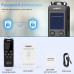 2021 Upgrade 48GB Digital Voice Recorder 1536kbps Mini Audio Recorder for Conference, Meeting Interview, Transferred USB Files / 3.5mm Plug / MP3 Player / Password / Variable Speed ​​/ Cycle Play Mode