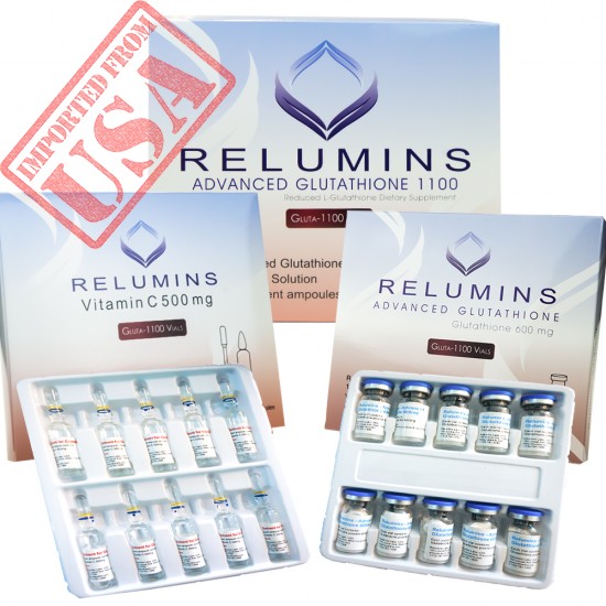 Authentic Relumins Advanced Glutathione 1100mg 10vials - Glutathione & Vitamin C - Sale in Pakistan