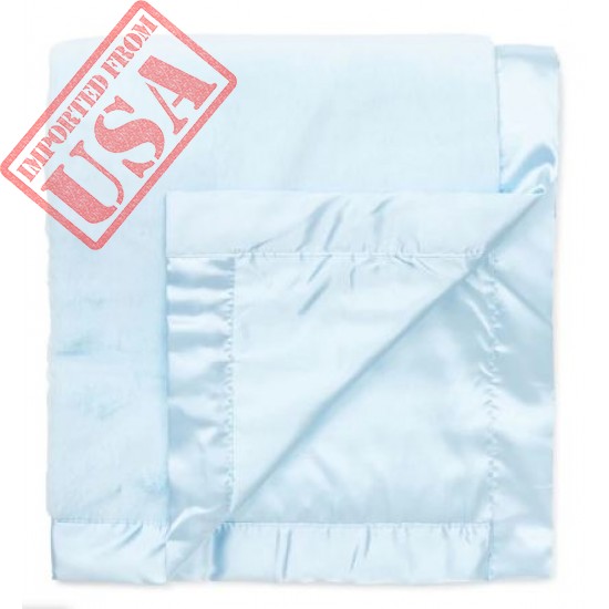 Blue Plush Receiving Blanket