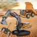 Remote Control Excavator Alloy Components Vehicle Tractor Toy For Boys And Girls